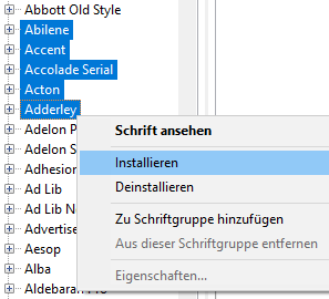 Schriftarten mit einem einfachen Klick installieren