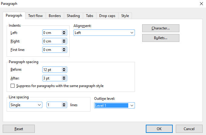 Paragraph styles not available in toolbar