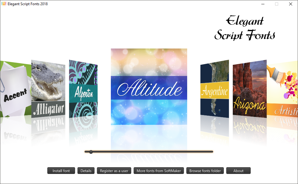 Elegant Script Fonts: font manager