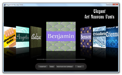 Elegant Art Nouveau Fonts: font manager