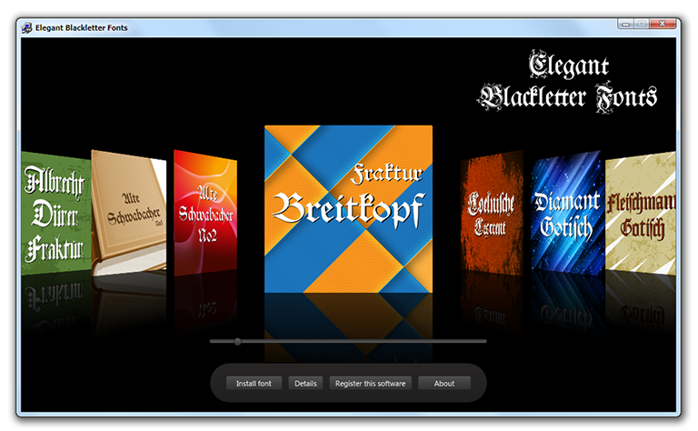 Elegante gotische lettertypen: lettertypenmanager