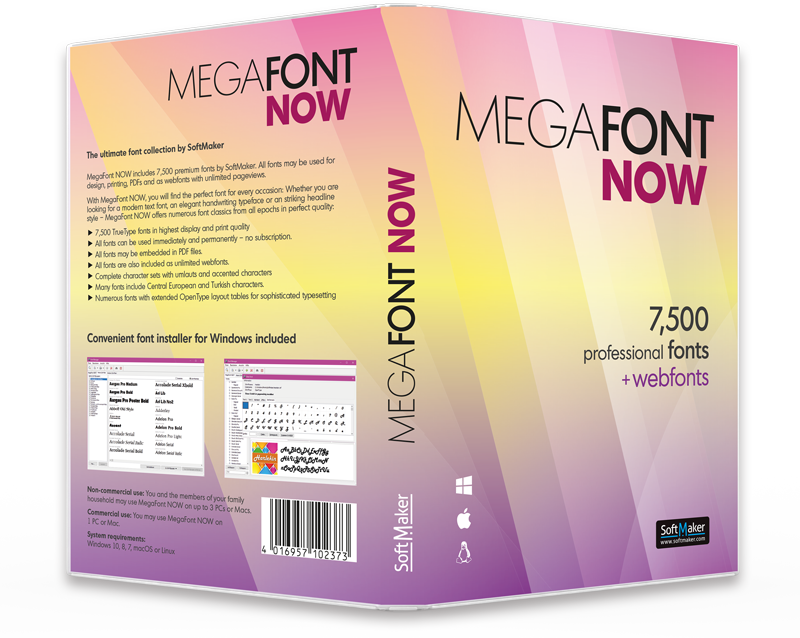 MegaFont NOW: коробка